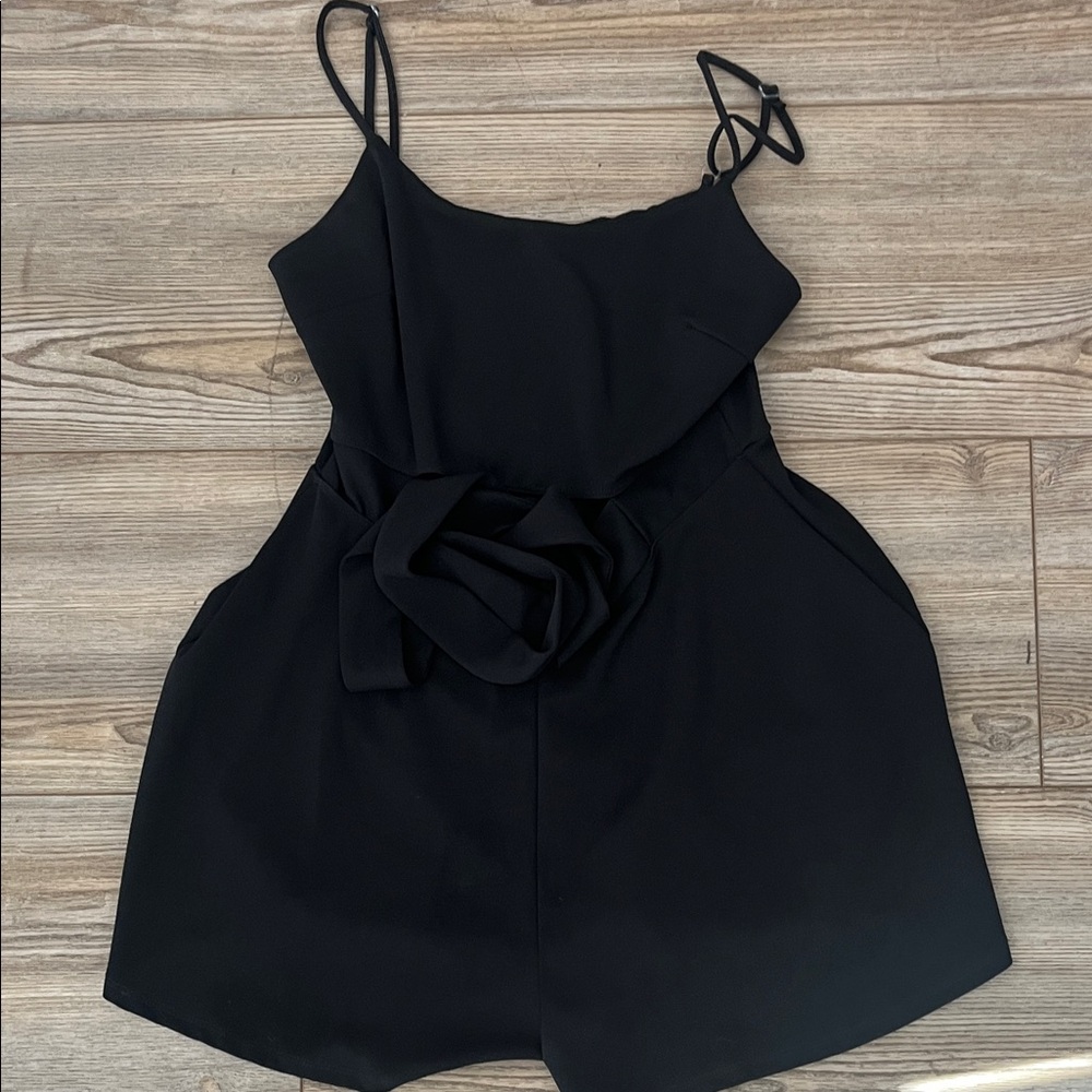 Reckless Hearts Black Romper